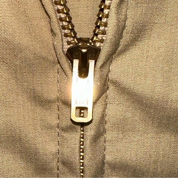 Vintage English Squire Bomber Racer Jacket Mens 36R Mechanic Work Khaki Dad USA - Picture 4 of 11